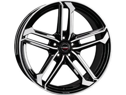 Alu kola BORBET ATX, 19x8 5x112 ET50, černá lesklá + leštění