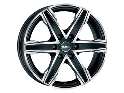 Alu kola MAK KING 6, 17x7.5 6x114.3 ET45, černá matná + leštění