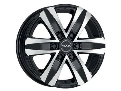 Alu kola MAK STONE 6, 17x7.5 6x139.7 ET55, černá lesklá + leštění