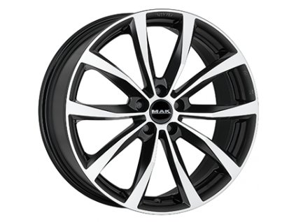 Alu kola MAK WOLF, 18x7.5 5x112 ET50, černá lesklá + leštění
