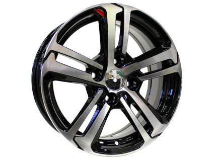 Alu kola Racing Line A5017, 17x7 4x108 ET25, černá + leštění