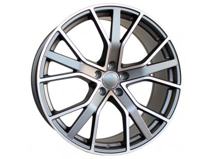 Alu kola Racing Line B5131, 20x9 5x112 ET35, šedivá matná + leštění