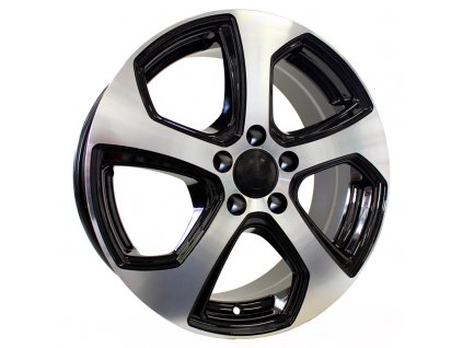 Alu kola Racing Line E1097, 16x7 5x112 ET45, černá + leštění