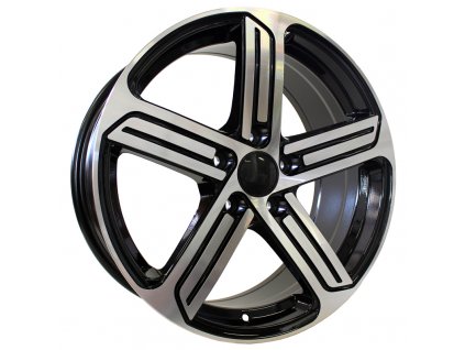Alu kola Racing Line BK795, 16x7 5x112 ET45, černá + leštění