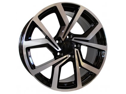 Alu kola Racing Line B1154, 18x7.5 5x112 ET51, černá + leštění