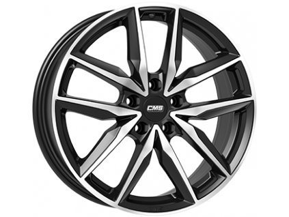 Alu kola CMS C28, 18x7.5 5x112 ET51, černá lesklá + leštění