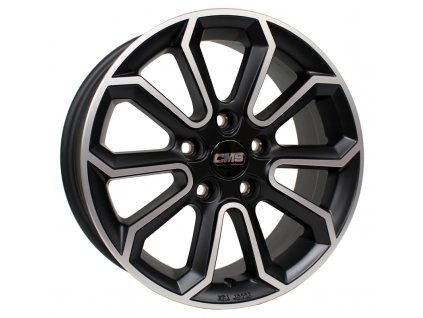Alu kola CMS C20, 16x7 5x114.3 ET45, černá matná + leštění