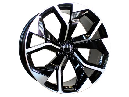 Alu kola Racing Line B1637, 20x9 5x112 ET25, černá + leštění (zátěžová)