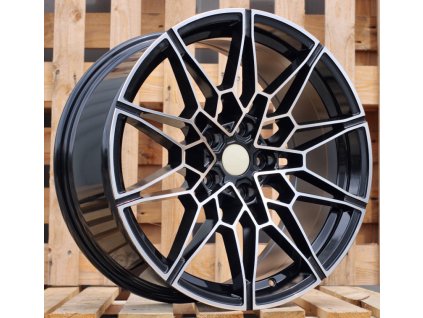 Alu kola Racing Line B1674, 19x9 5x112 ET40, černá + leštění