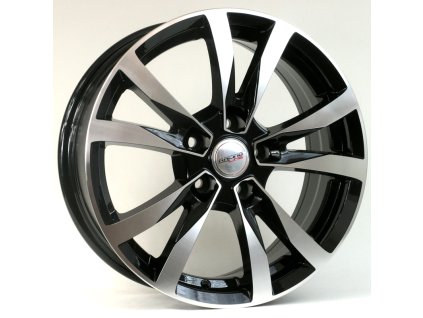 Alu kola Racing Line BK533, 16x6.5 5x112 ET39, černá + leštění
