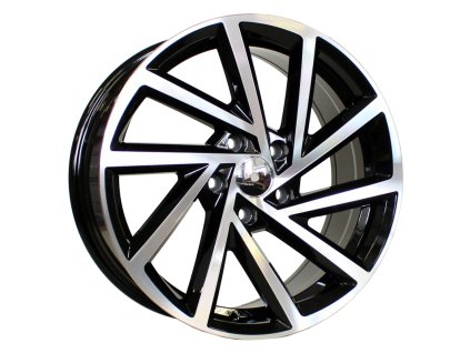 Alu kola Racing Line B5329, 16x6.5 5x112 ET45, černá + leštění