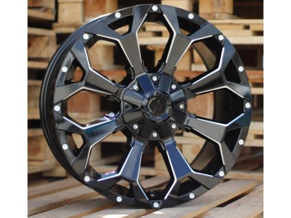 Alu kola Racing Line B1521, 20x9 12x135 ET, černá lesklá (zátěžová)
