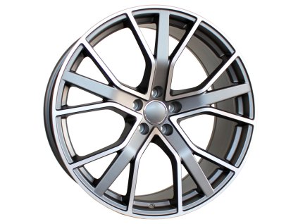 Alu kola Racing Line B5131, 20x9 5x112 ET35, šedivá matná + leštění