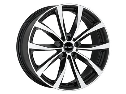 Alu kola MAK WOLF, 19x7.5 5x112 ET50, černá lesklá + leštění