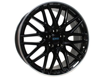 Alu kola CMS C25, 17x7 4x100 ET38, černá + leštěný límec