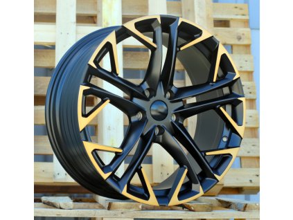 alu kola racing line yf5719 20x8.5 5x112 et38 cerna matna medena barva lesteni 2