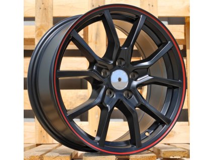 alu kola racing line b5253 17x7 5x100 et38 cerna matna cerveny limec 2