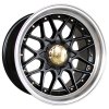 Alu kola Racing Line HX025, 18x8 10x120 ET30, Černá matná + leštěný límec