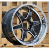 Alu kola Racing Line D1668, 18x9.5 6x139.7 ET20, Černá + leštěný límec