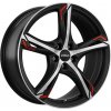 Alu kola RONAL R62 RED, 18x7.5 5x100 ET45, černá matná + leštění