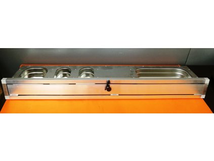 1882 1 zasuvny krmny pult nerez kpg05