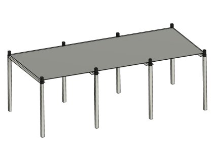 3223 rack aluhobby k3 jedno patro pro tri boxy