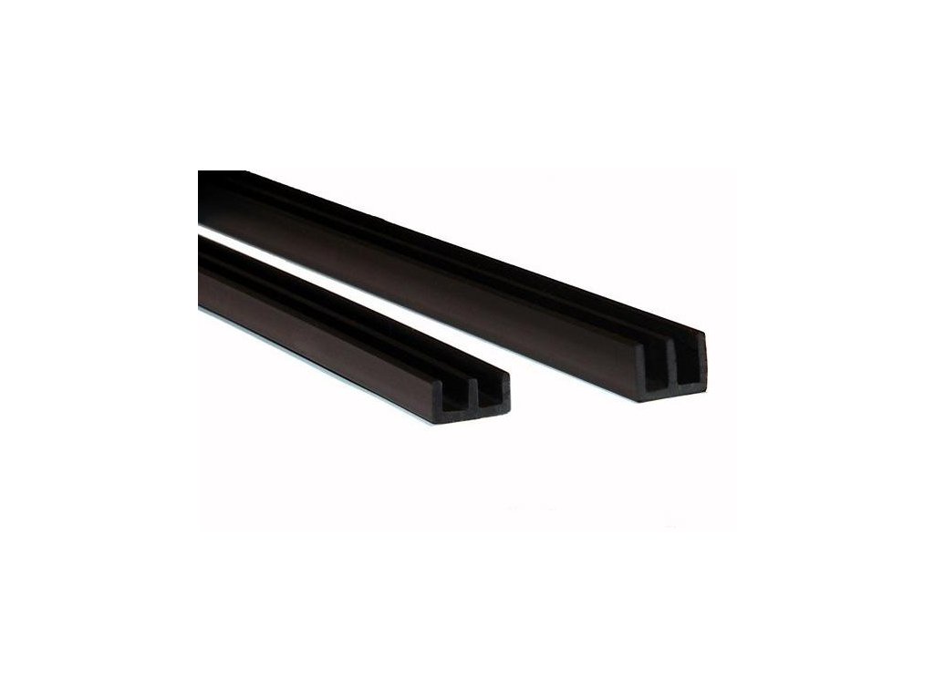 Terarijní plastová vodící lišta spodní, černá (Délka 3m)
