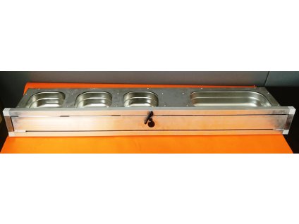 1888 1 zasuvny krmny pult nerez kpg07