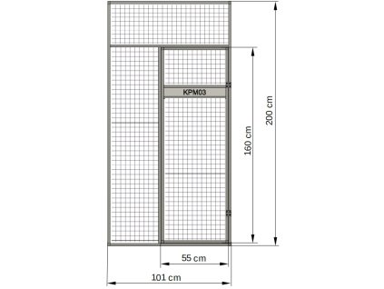 3046 predni stena krmny pult ve dvirkach voliery 01