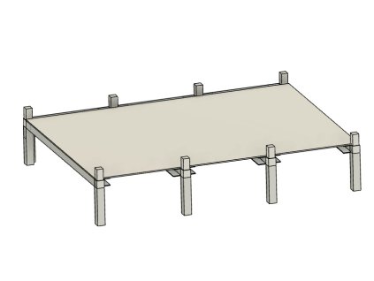 3232 rack aluhobby k6 jedno patro pro tri boxy