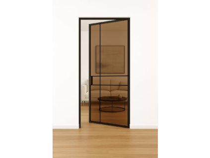 Bezfalcové kovové dveře Pure 4 se zárubní