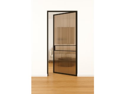 Bezfalcové kovové dveře Pure 2 se zárubní