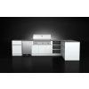 L Shape Powder Coated Aluminium Outdoor Kitchen Cabinet With Countertop