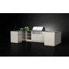 U Shaped Extruded Aluminium Outdoor Kitchen Cabinet Prefab With Sintered Stone Countertop