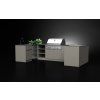U Shaped Flat Packed Extruded Aluminium Outdoor Kitchen Cabinet Prefab