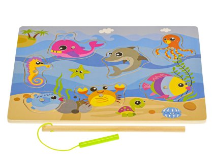 Big Tree hra ryby dřevěná magnetická 30x22cm 24m+