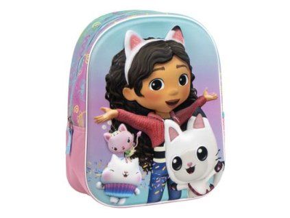 Dětský 3D batoh Domek pro panenky Gabby