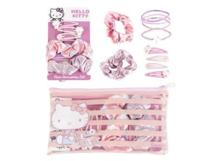 Sada vlasových doplňků s taštičkou Hello Kitty