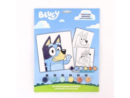 Omalovánková sada s čísly Bluey
