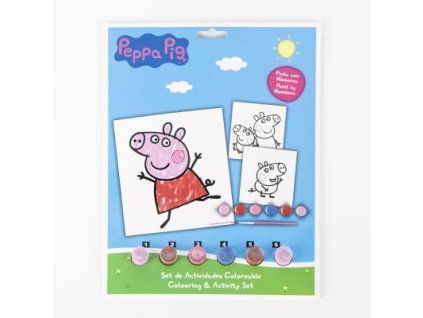Omalovánková sada s čísly Peppa Pig