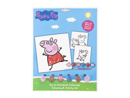 Omalovánková sada s čísly Peppa Pig