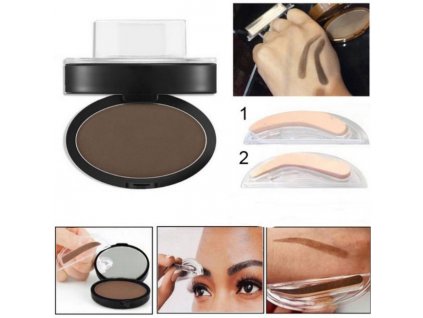 3 colors eyebrow stamp brwon and grey colors eyes makeup eye brow powder makeup tools 5