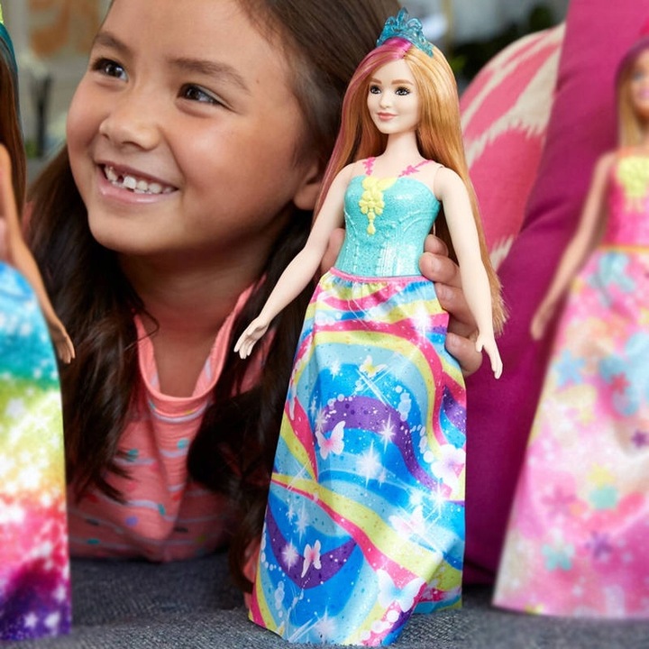 Mattel - Barbie Dreamtopia Princezna - Pohádkový Kostým, vlasy modré-růžové