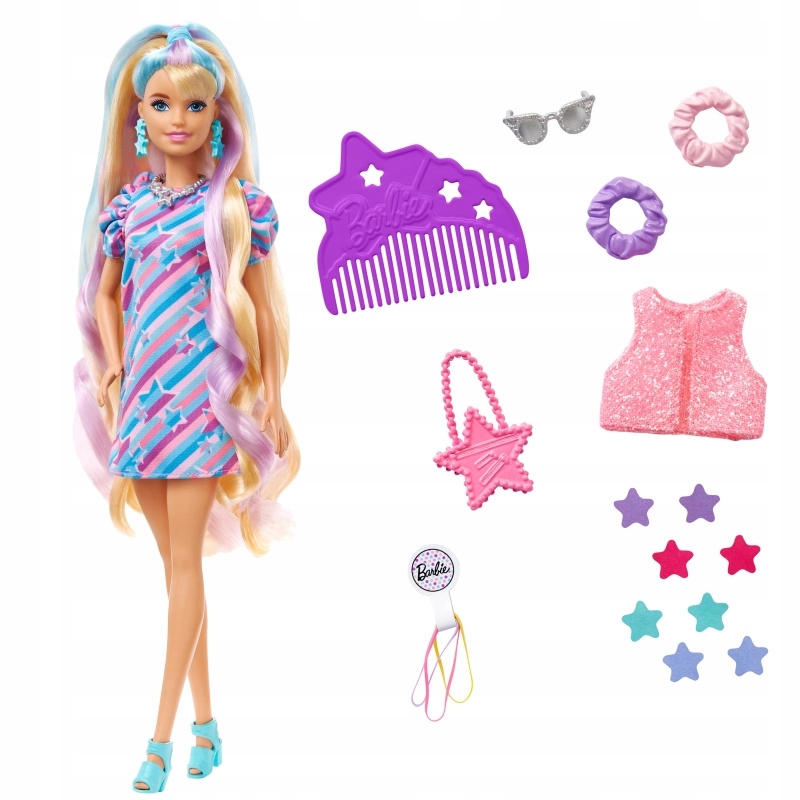 Mattel - Barbie Totally Hair Fantastické vlasové kreace hvězdičková