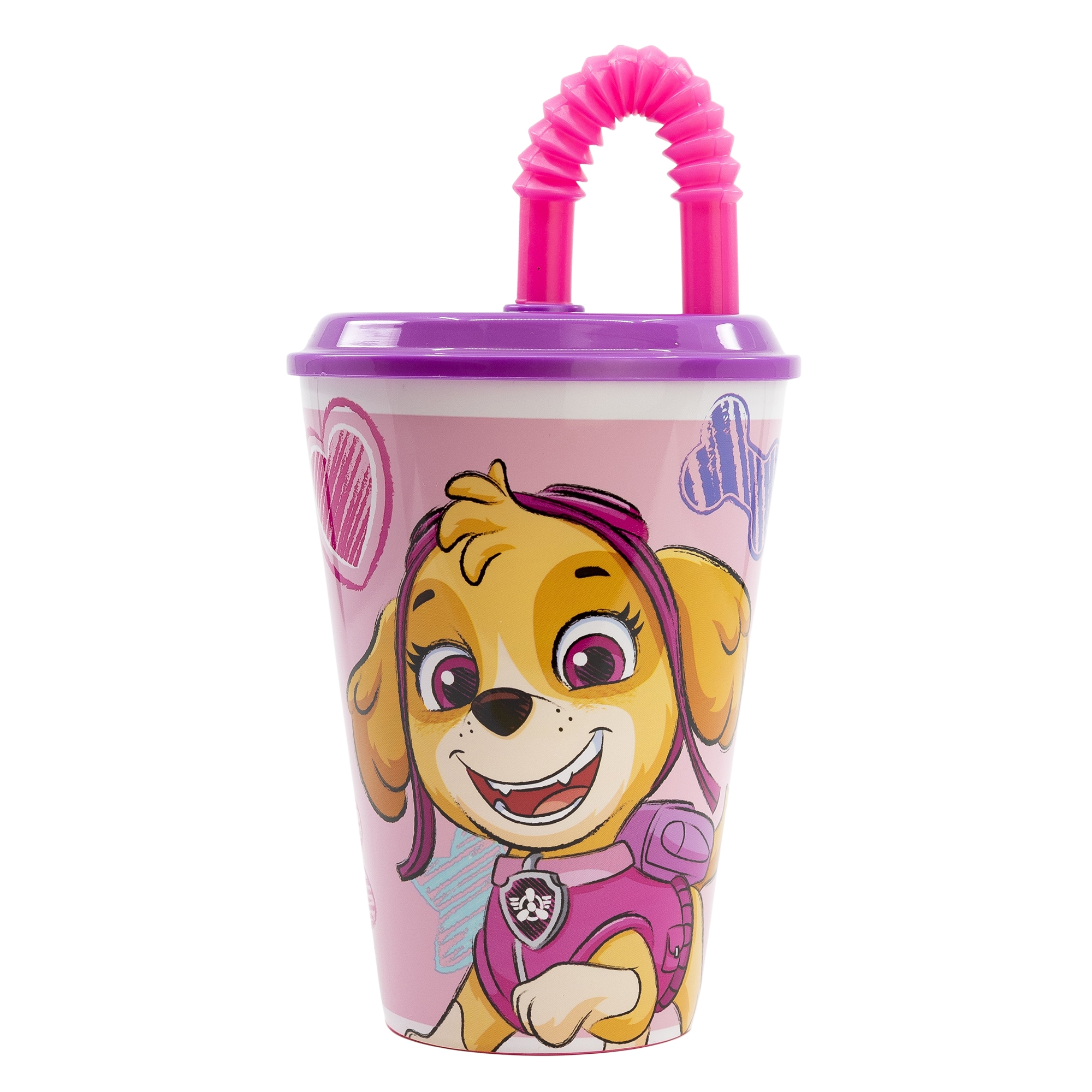 Kelímek s brčkem 430ml - Paw Patrol