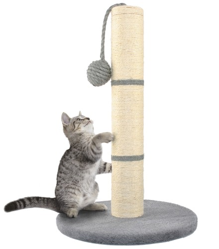 Purlov - Škrabadlo pro kočky - šedý sloupek 45cm