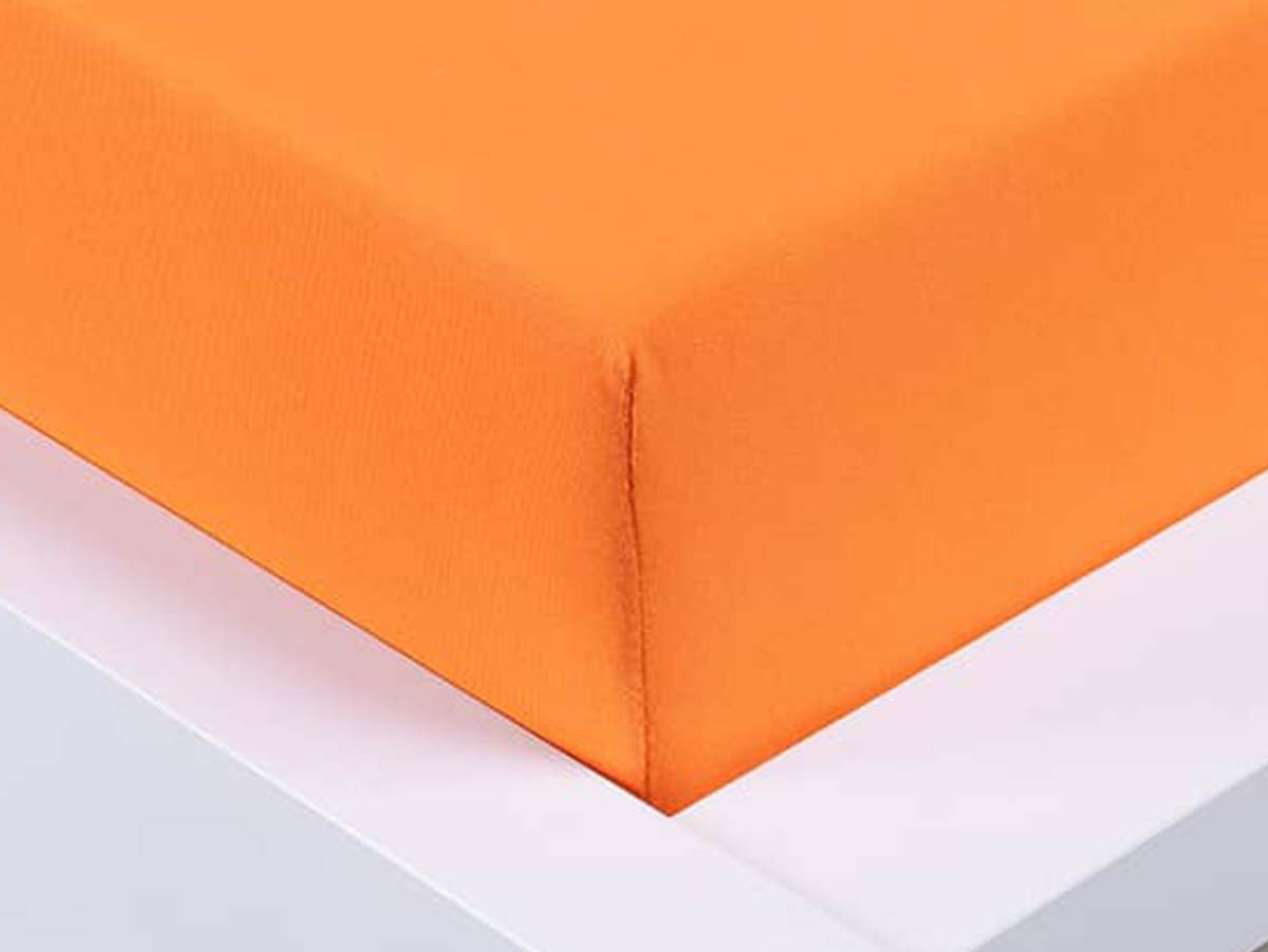Jersey prostěradlo Exclusive dvoulůžko - oranžová 180x200 cm