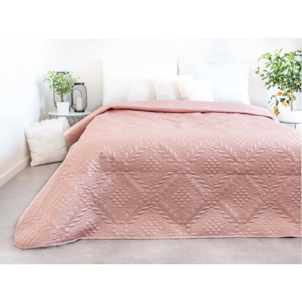 Luxusní přehoz na postel – starorůžový 220 × 240 cm