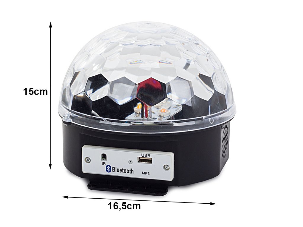 Magická disko koule s MP3 přehrávačem a Bluetooth připojením