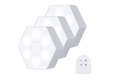 3x LED bezdrátové svítidlo na dálkové ovládání - hranaté
